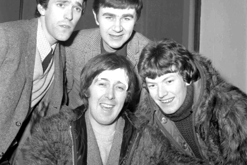 The Spencer Davis Group, from top left: Muff Winwood, Pete York, Steve Winwood and Spencer Davis, foreground.