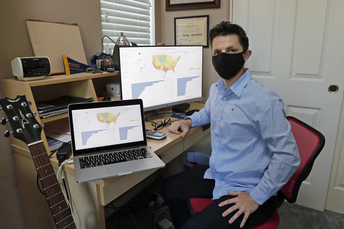 Irvine resident Matthew Littman spent four months creating a COVID-19 severity dashboard for counties across the U.S.