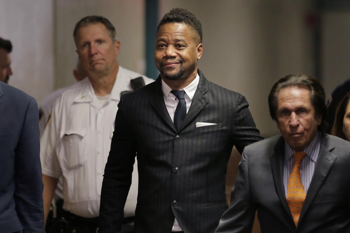 Cuba Gooding Jr. arrives at a New York courtroom.