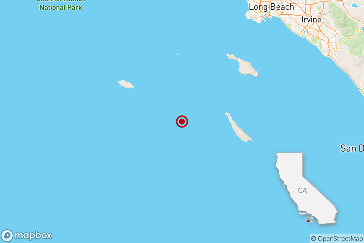 A magnitude 3.4 earthquake was reported at 3:15 p.m. 44 miles from Avalon.
