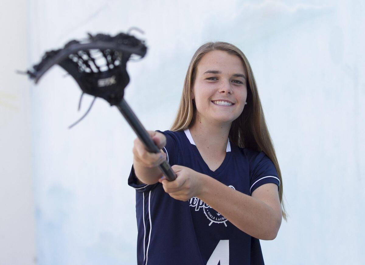 Katie Hendrix scored a game-high four goals against Corona del Mar to lead Newport Harbor High to its first win over its rival since 2009.