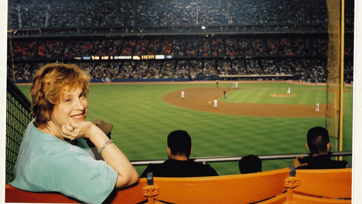 Jane Leavy at Dodger Stadium.