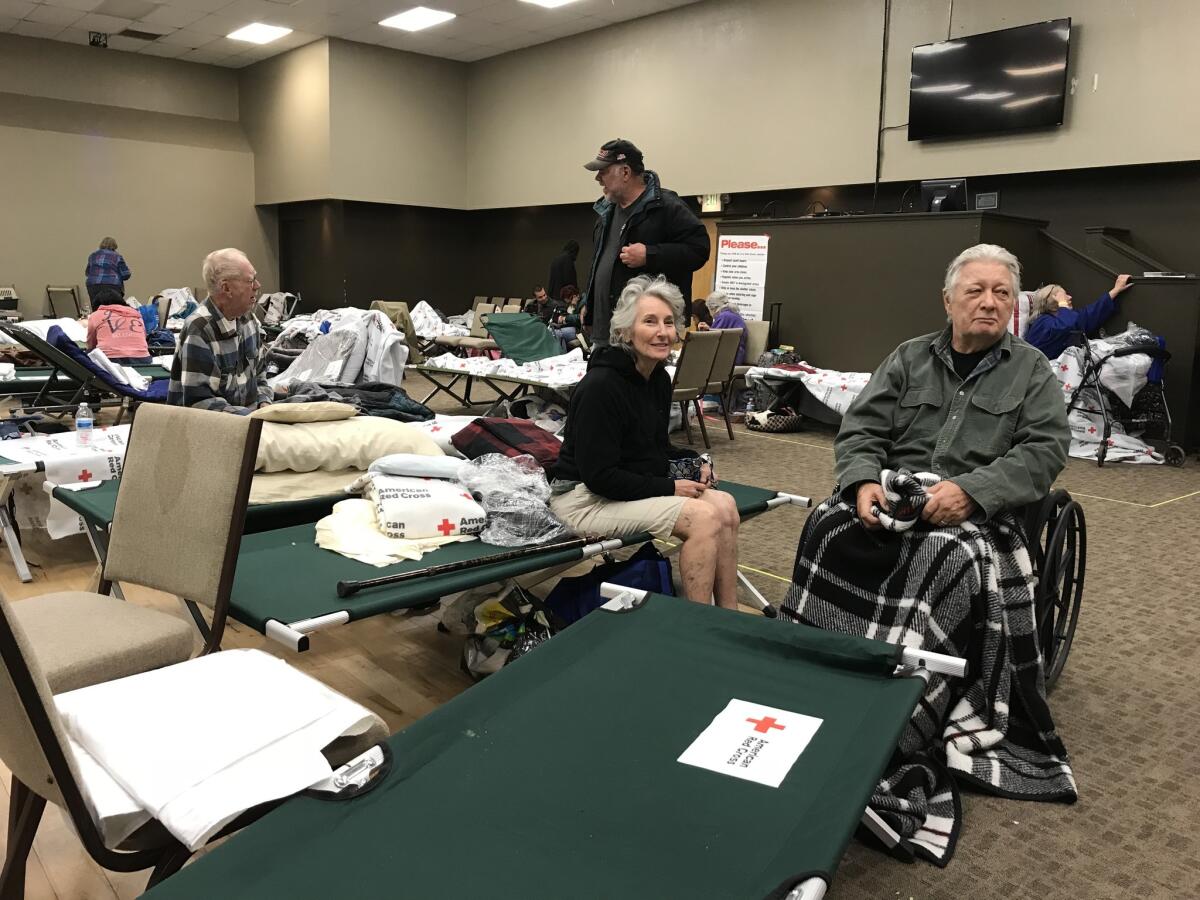 Mary and Richard McConnell spent the night in a Red Cross shelter in Chico. They had been renovating their home when the Camp fire struck.