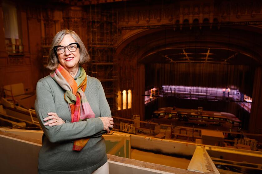 San Diego, CA - April 30: San Diego Symphony CEO Martha Gilmer poses for a photo at Jacobs Music Center on Tuesday, April 30, 2024 in San Diego, CA. (Meg McLaughlin / The San Diego Union-Tribune)