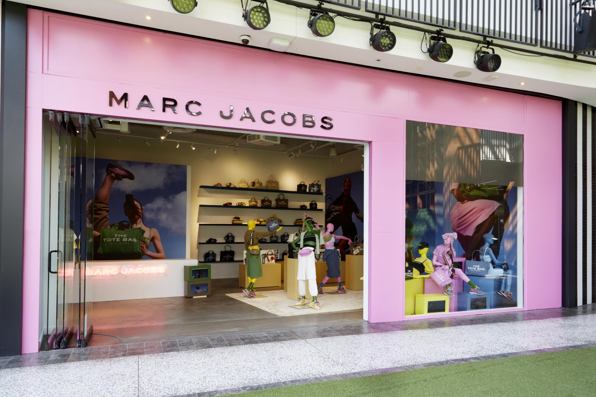 Front of the Marc Jacobs Color Collection pop-up