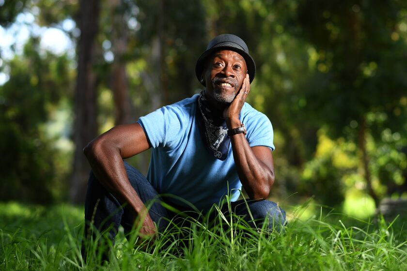 LOS ANGELES, CALIFORNIA AUGUST 13, 2020-Actor Don Cheadle stars in a Showtime financial comedy "Black Comedy.". (Wally Skalij/Los Angeles Times)