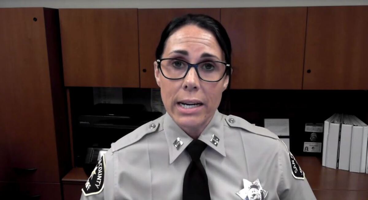 San Diego County Sheriff's Capt. Christina Bavencoff held a community forum virtually on Thursday night.