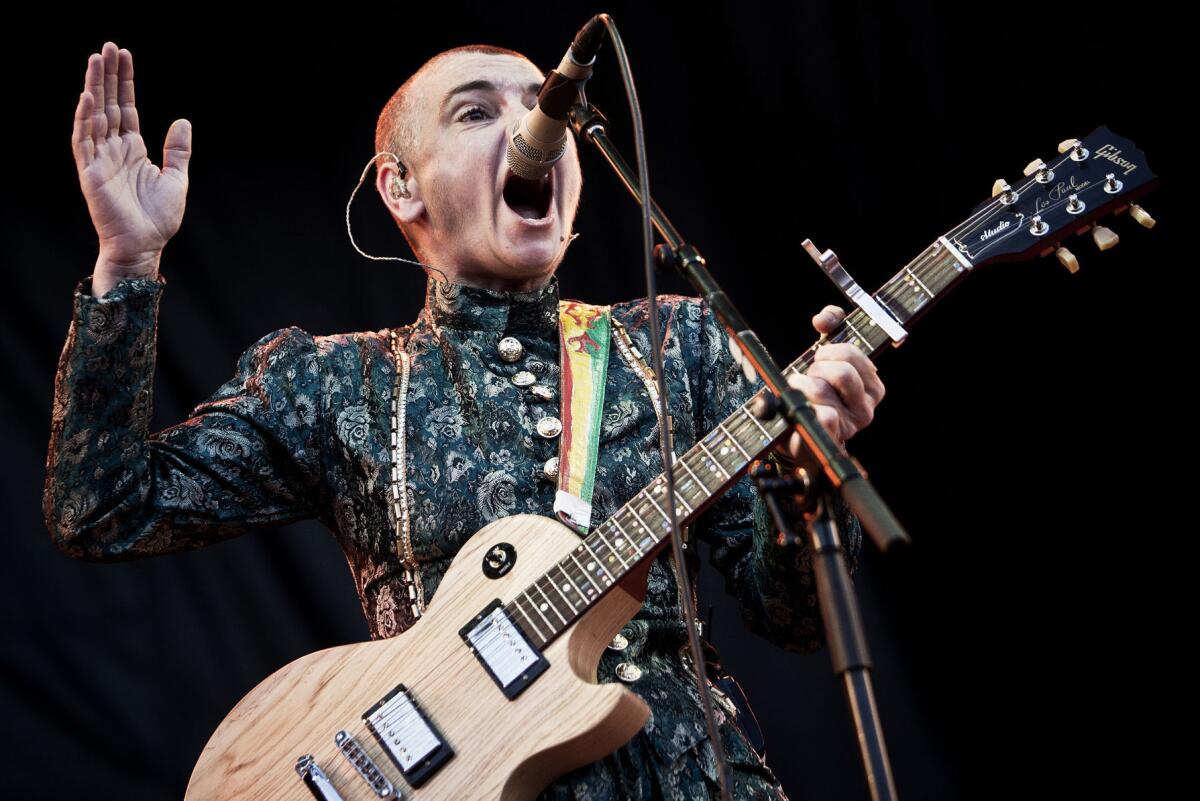 Irish singer-songwriter Sinéad O'Connor in concert on the first night of the Toender Folk Music Festival on Aug. 23 in Denmark.