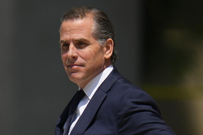 FILE - President Joe Biden's son Hunter Biden leaves after a court appearance, July 26, 2023, in Wilmington, Del. Hunter Biden is expected back in a Delaware courtroom Tuesday, Oct. 2, to face federal firearms charges that emerged after his plea deal collapsed. (AP Photo/Julio Cortez, File)