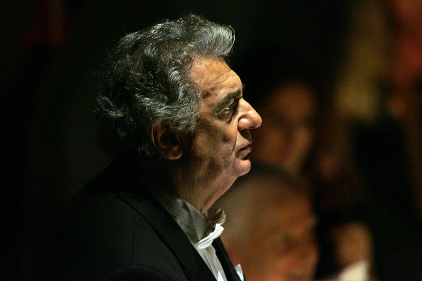 Placido Domingo will not be present for LA Opera's 2019 season premiere of La Boheme.