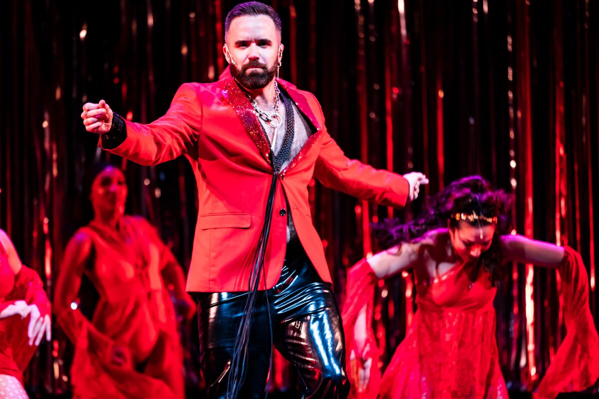 Brian Justin Crum in the finale of Moonlight Stage Productions' "Jesus Christ Superstar."