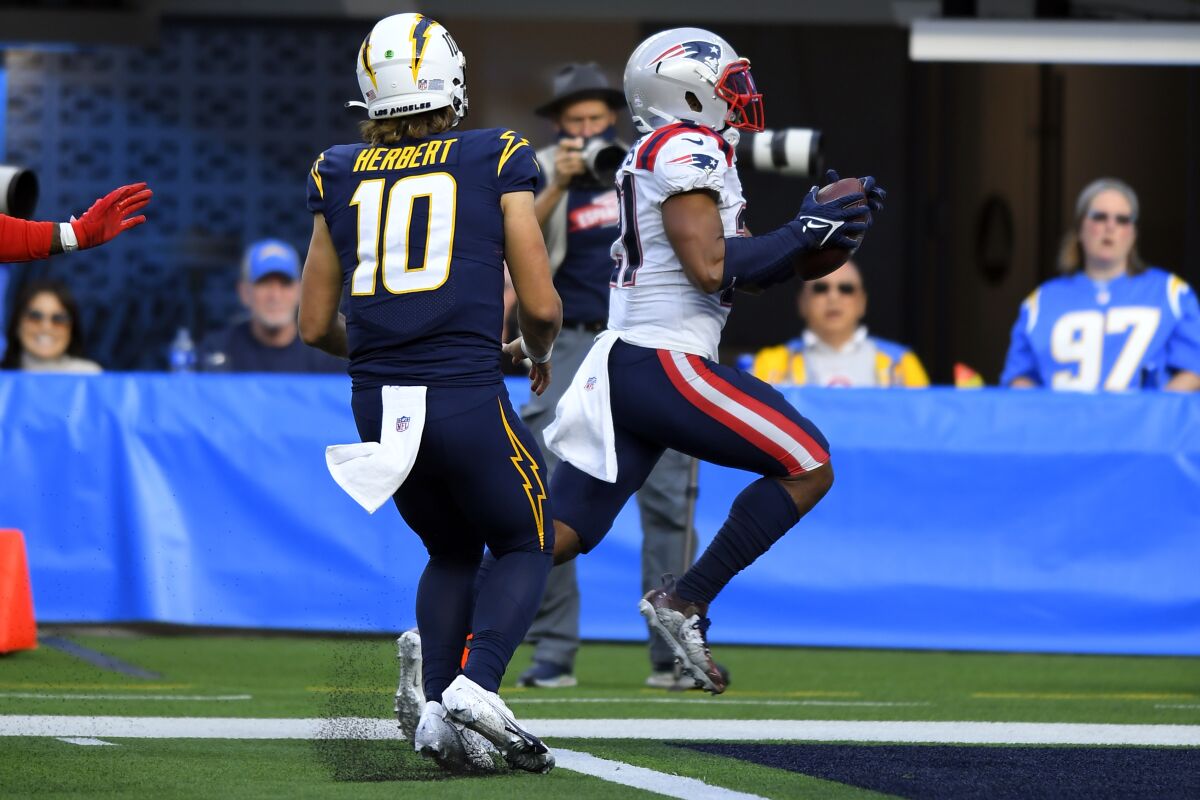 Chargers' 27-24 loss to the New England Patriots by the numbers