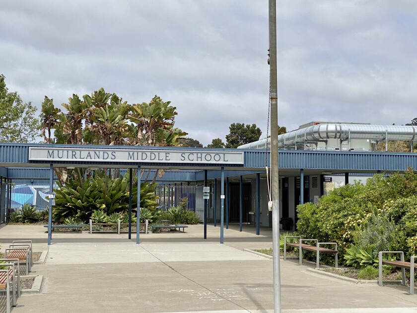 Muirlands Middle School welcomed most of its students back to campus April 12.