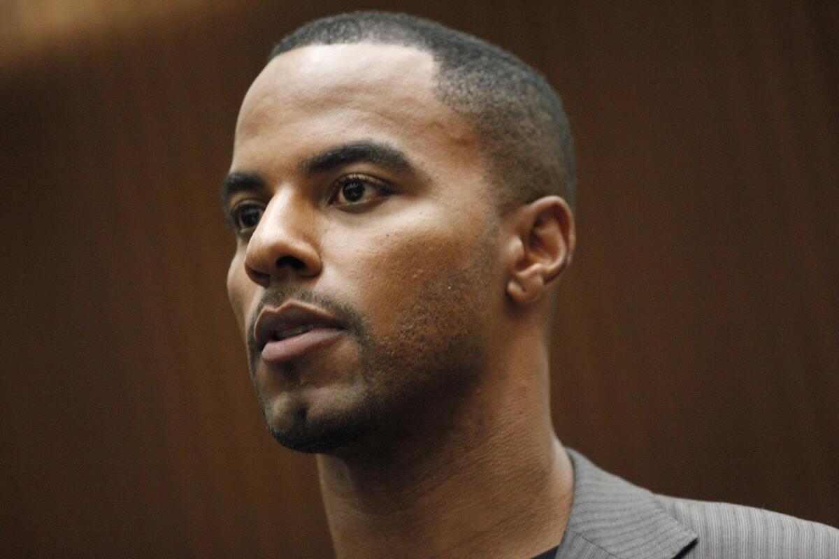 Former NFL safety Darren Sharper appears in Los Angles Superior Court in Los Angeles in 2014.