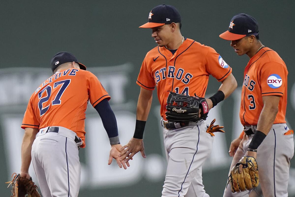Framber Valdez helps Astros to 7-4 win over Red Sox and first sweep at  Fenway Park - The San Diego Union-Tribune