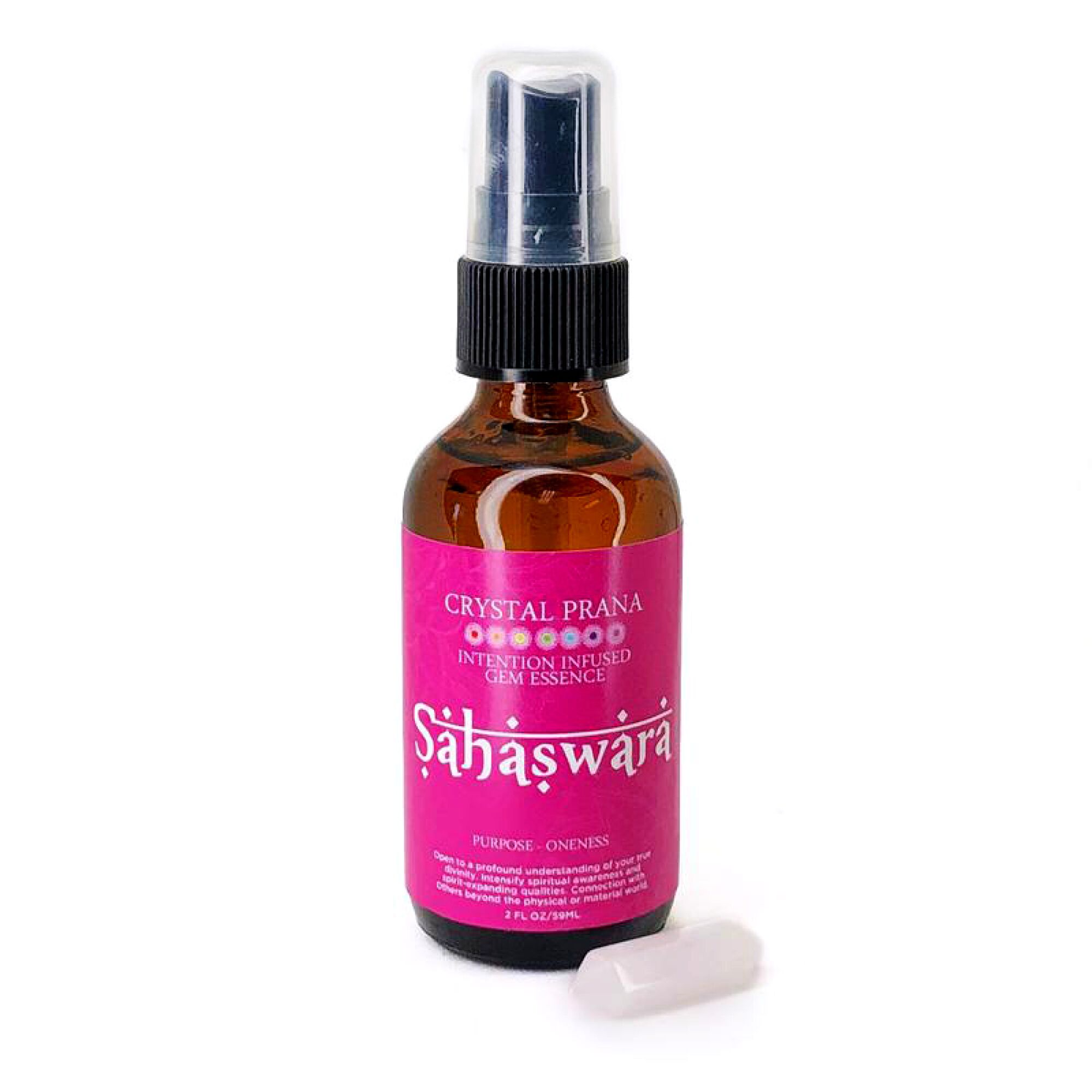 A bottle of Sahaswara room spray by Majestic Bliss.