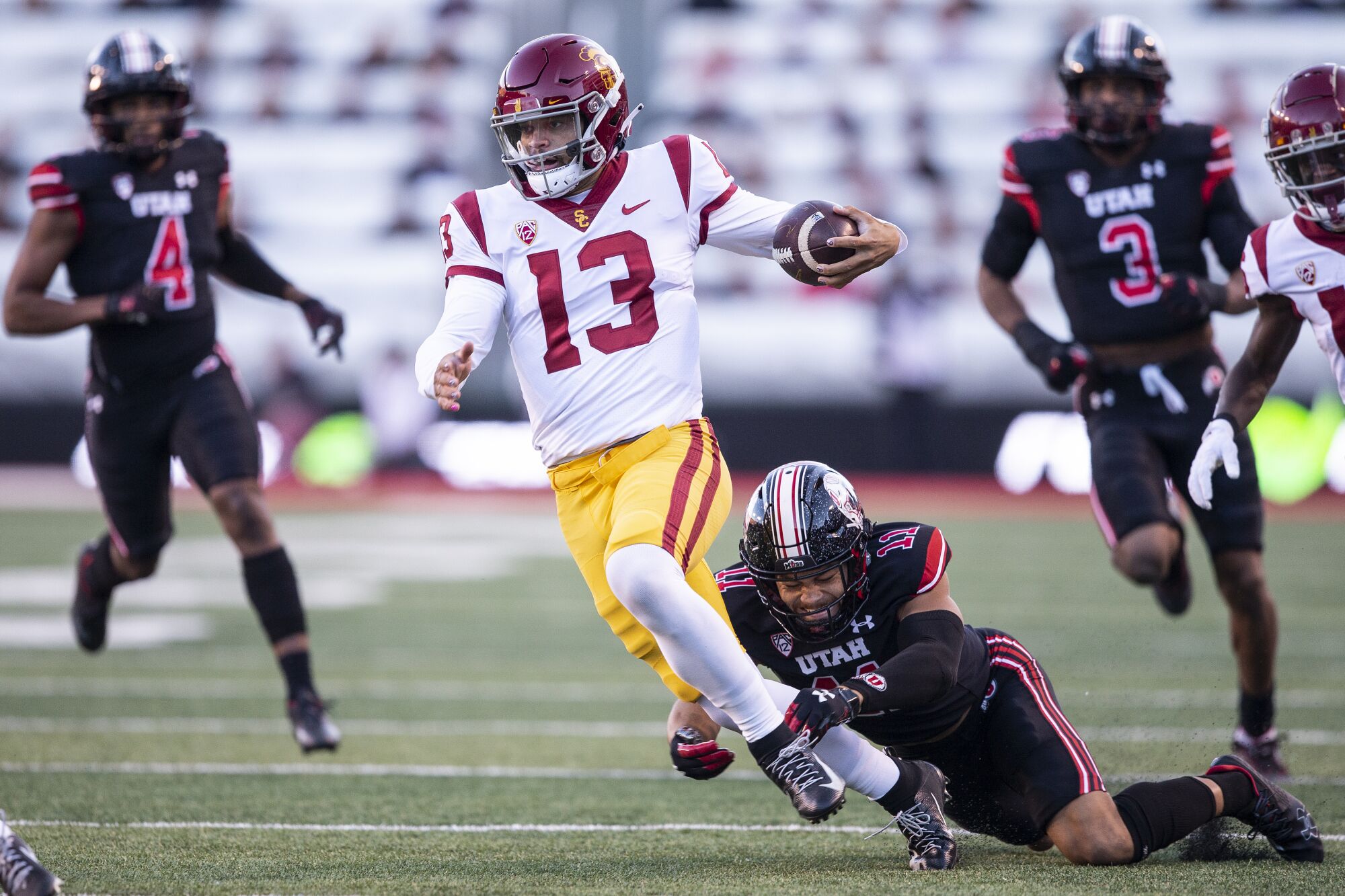 USC vs. Utah: Cam Rising spearheads Utes' win over Trojans - Los Angeles Times USC vs. Utah: Cam Rising spearheads Utes' win over Trojans - Los Angeles Times