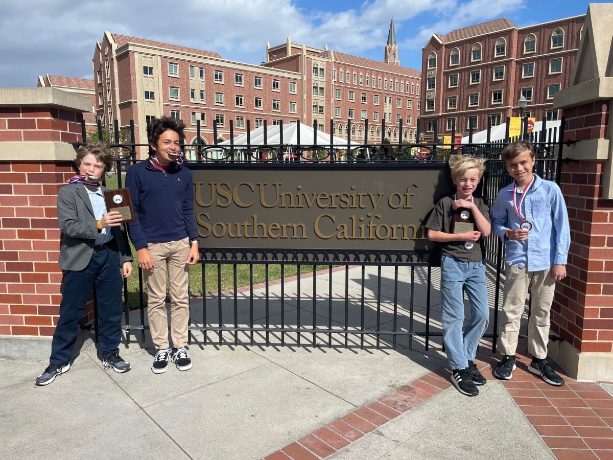 Best at the bee La Jolla students fly high at regional history