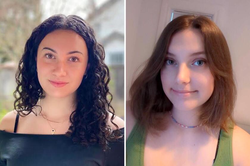 Left, Hanna Olson, now the co-editor in the chief at school's paper, and right, Hayes Duenow, are two Mountain View High School students who have sued their principal and district for intimidating and illegally interfering on a story about sexual harassment. The lawsuit also claims the administration retaliated against the newspaper's adviser when she didn't stand down.