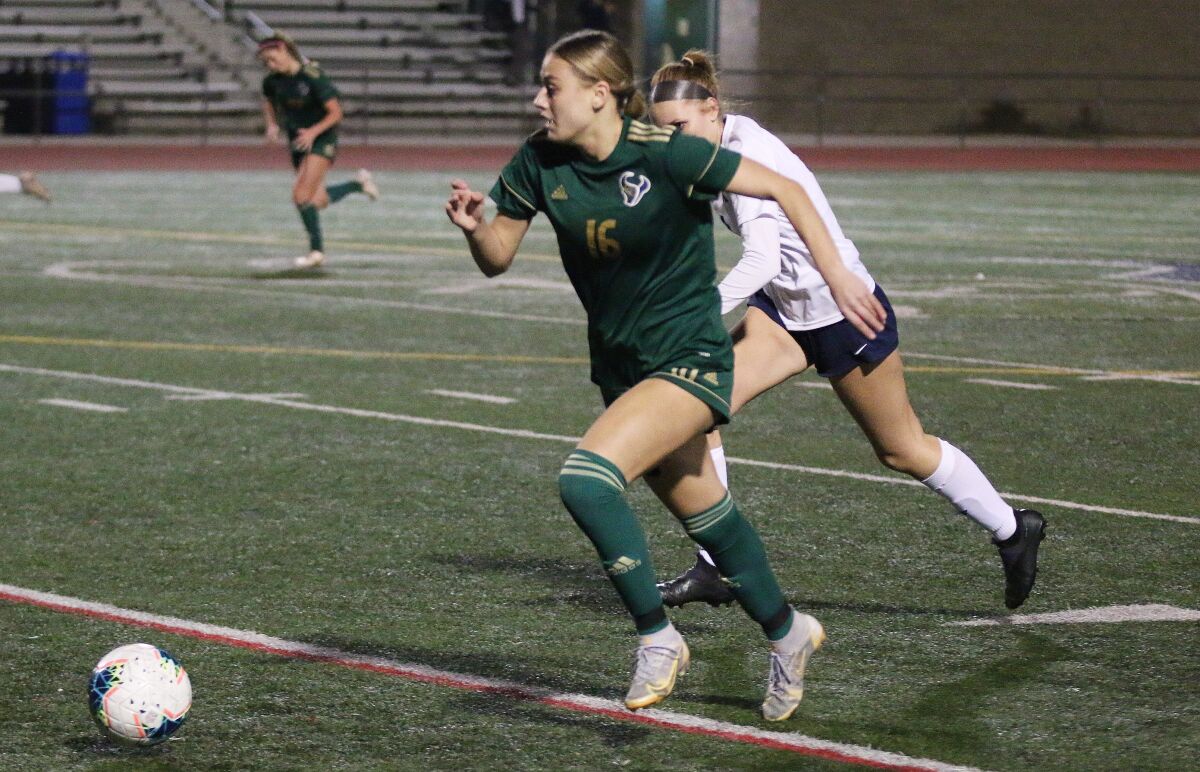 Maverick sophomore midfielder Avery Baker.