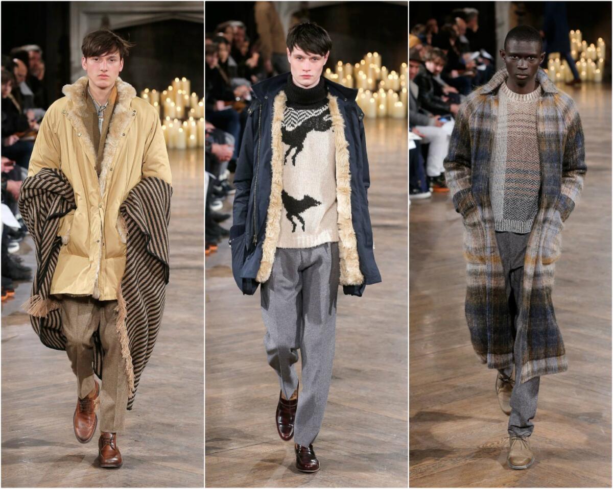 Looks from the Billy Reid fall and winter men's runway collection, presented at New York Fashion Week.