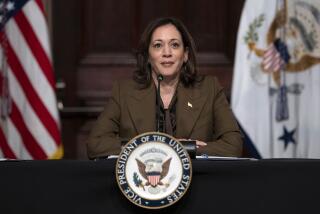 Vice President Kamala Harris speaks as she meets with voting rights leaders, in the Indian Treaty Room, Tuesday, Feb. 27, 2024, of the Eisenhower Executive Office Building on the White House complex in Washington. (AP Photo/Jacquelyn Martin)