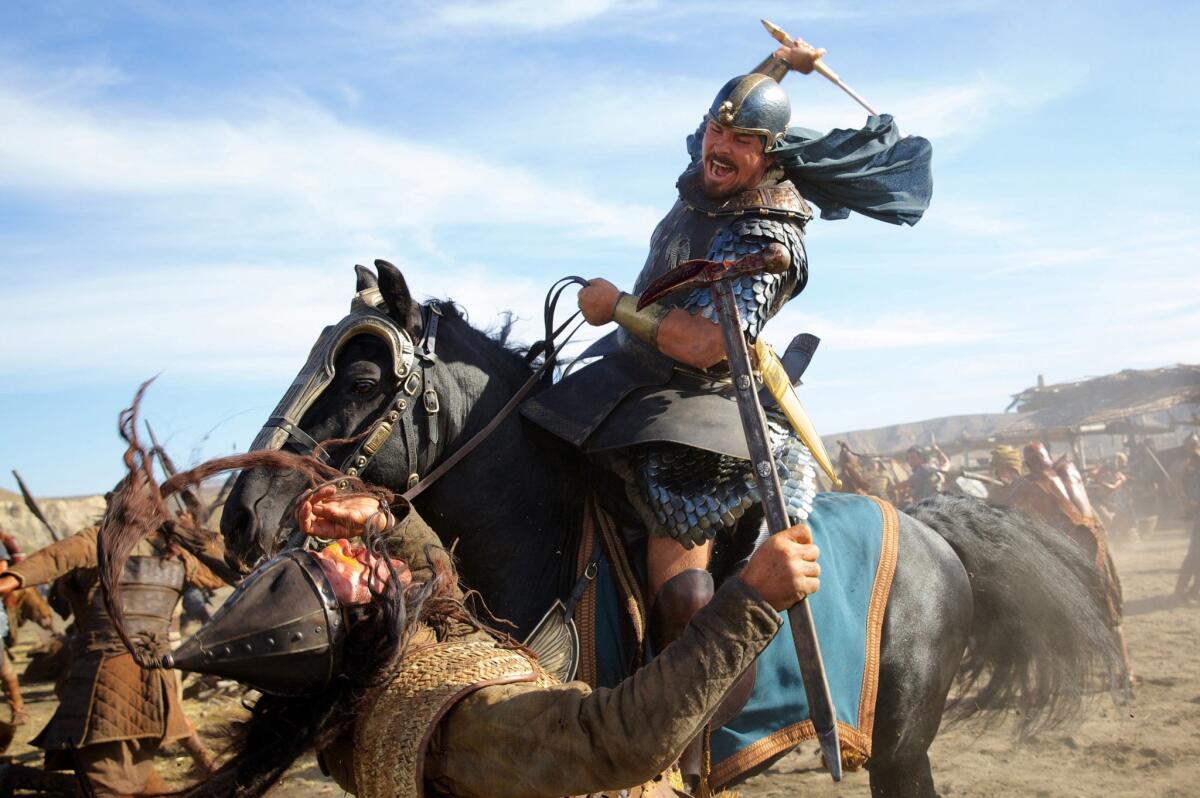 Christian Bale portrays Moses in a scene from "Exodus: Gods and Kings."