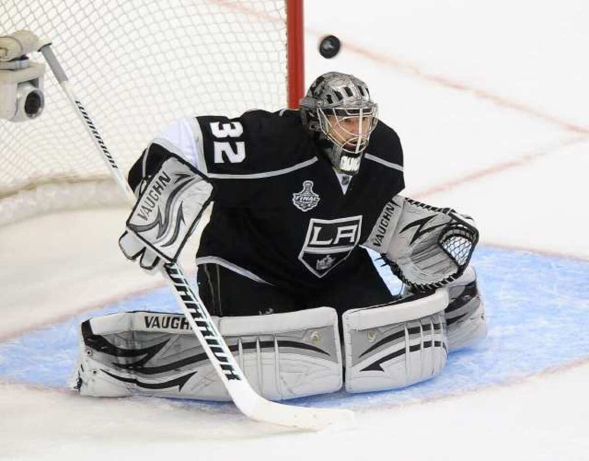 Kings goalie Jonathan Quick won the Conn Smythe Trophy, given to the MVP of the NHL playoffs.