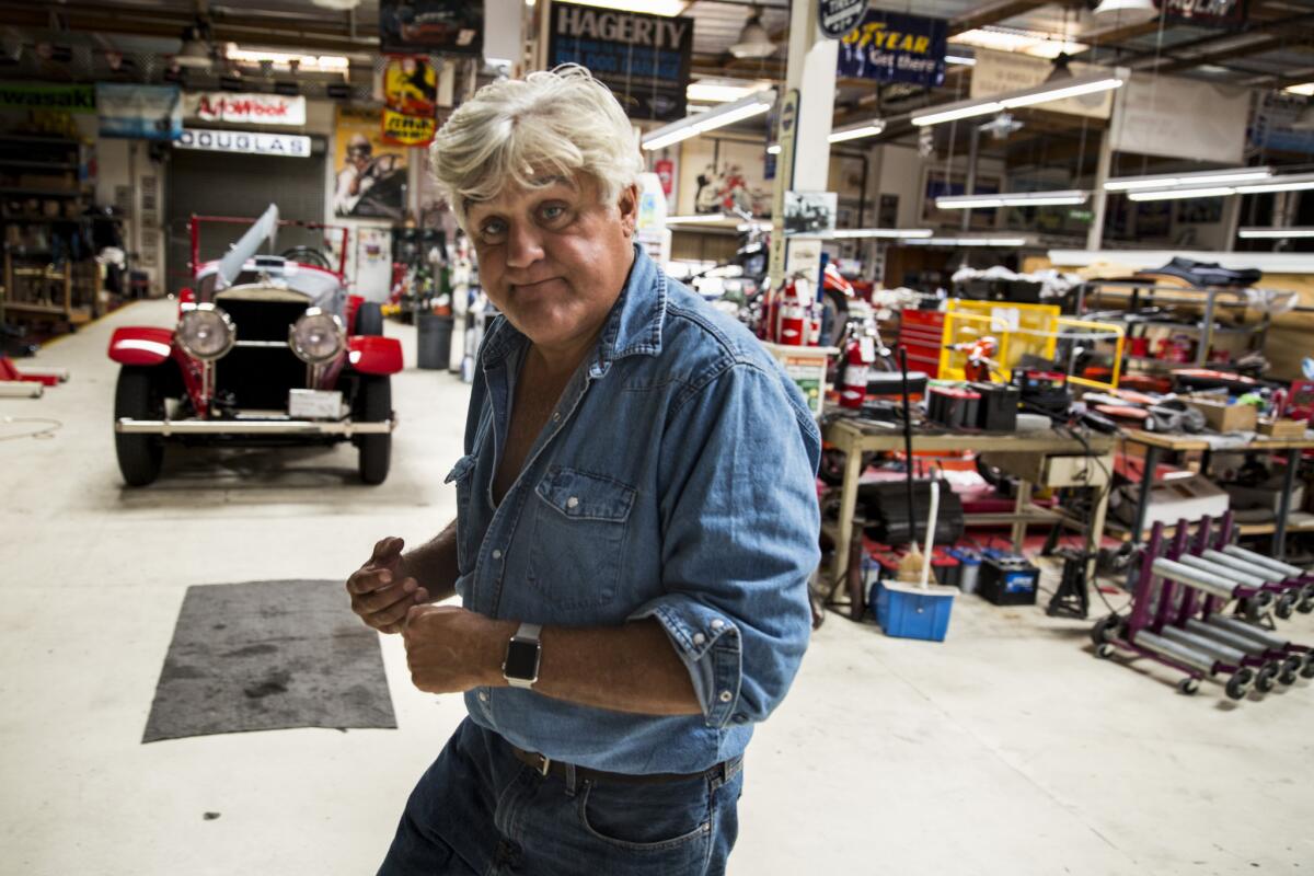 “Jay Leno's Garage,” debuting Wednesday on CNBC, gives him a chance to indulge the geekdom that began when he was a teen