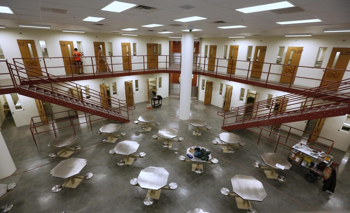 An inmate housing unit is seen near completion at the Madera County Jail in Madera earlier this year. Legislation approved Tuesday would increase jail sentences for some sex offenders.