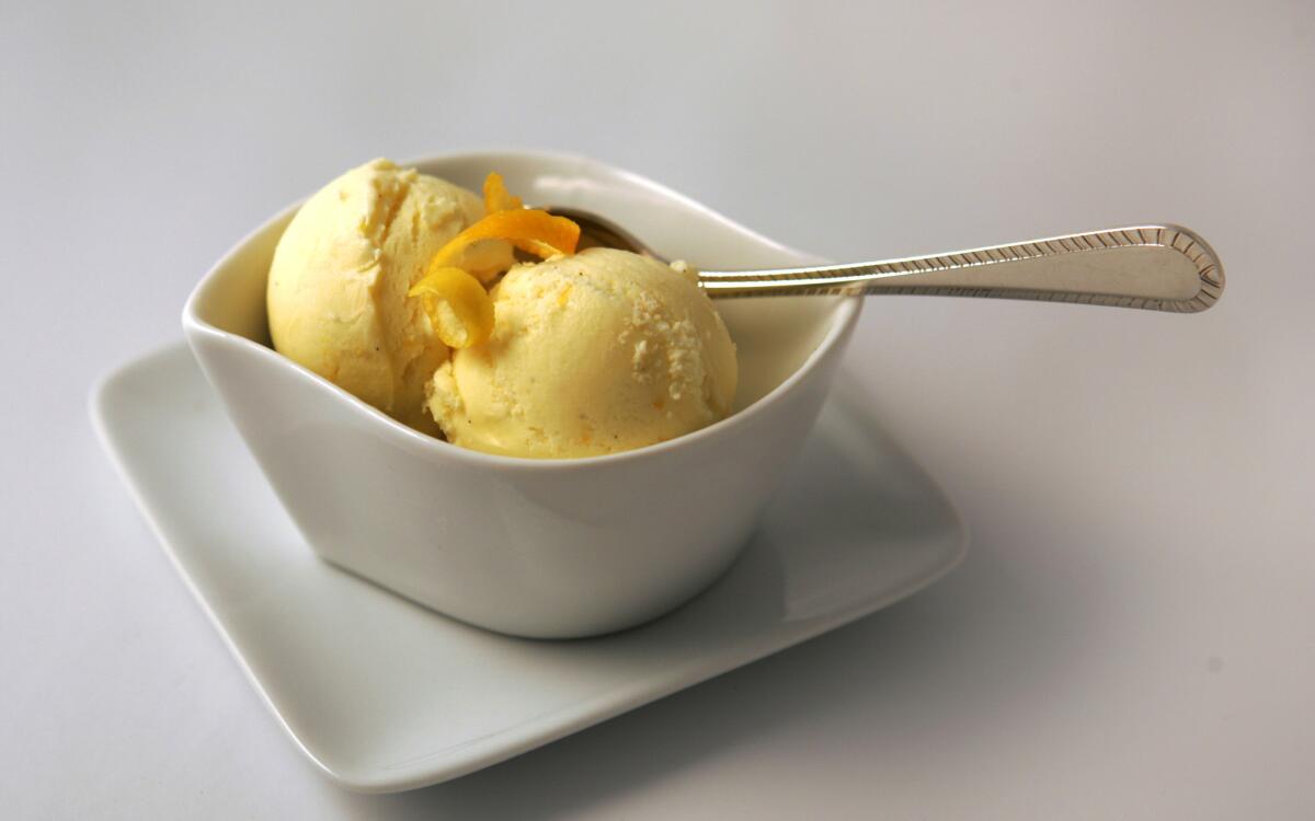 Meyer lemon cardamom ice cream