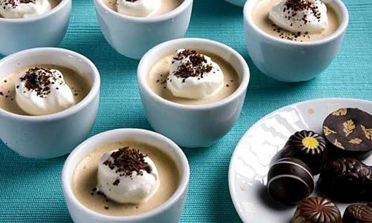 SERVING FOR ONE: Individual coviglia al caffé, Italian frozen puddings named for the little cups in which they're traditionally served, are impressive -- and easy.