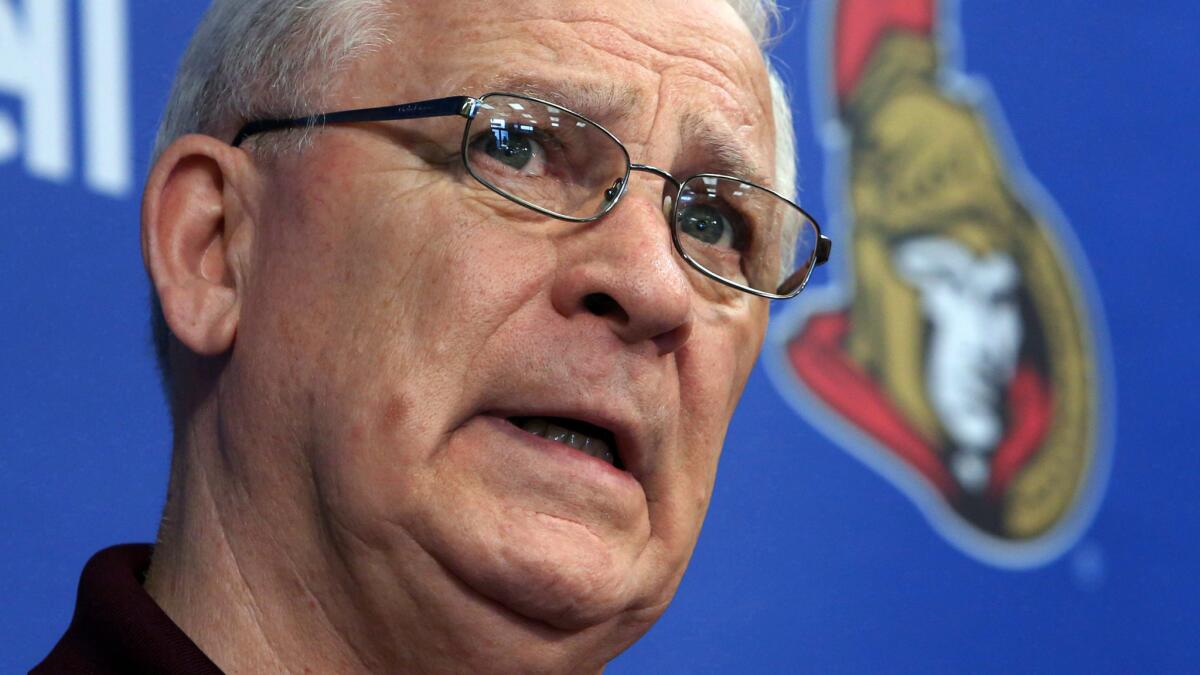 General Manager and President of Hockey Operations Bryan Murray continues to oversee the Ottawa Senators despite battling Stage 4 cancer.