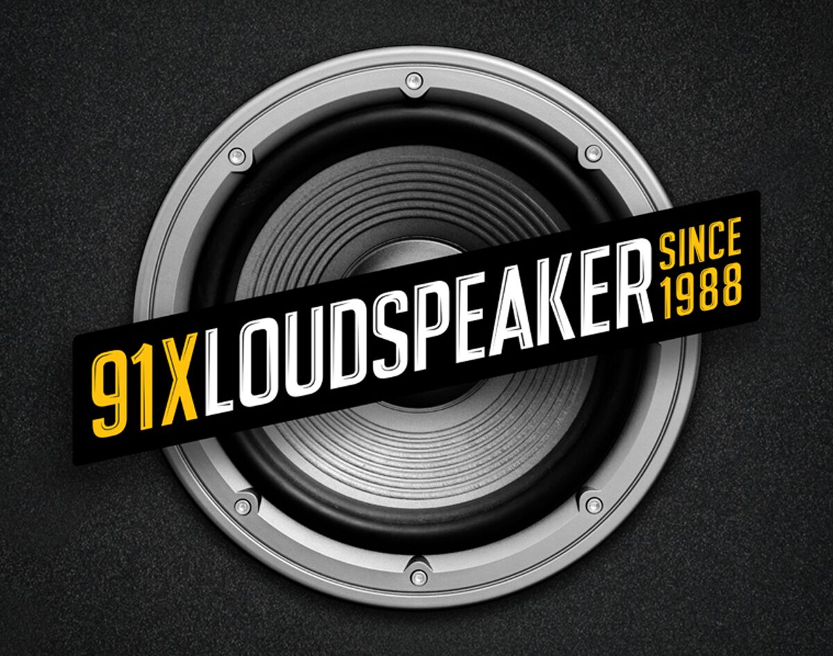 The logo for 91X radio station's Loudspeaker show.