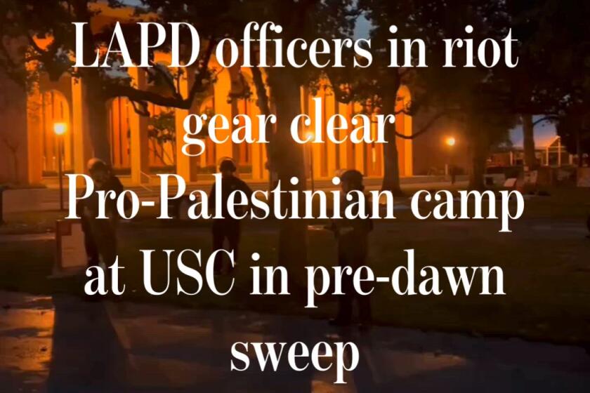 LAPD officers in riot gear clear Pro-Palestinian camp at USC in pre-dawn sweep
