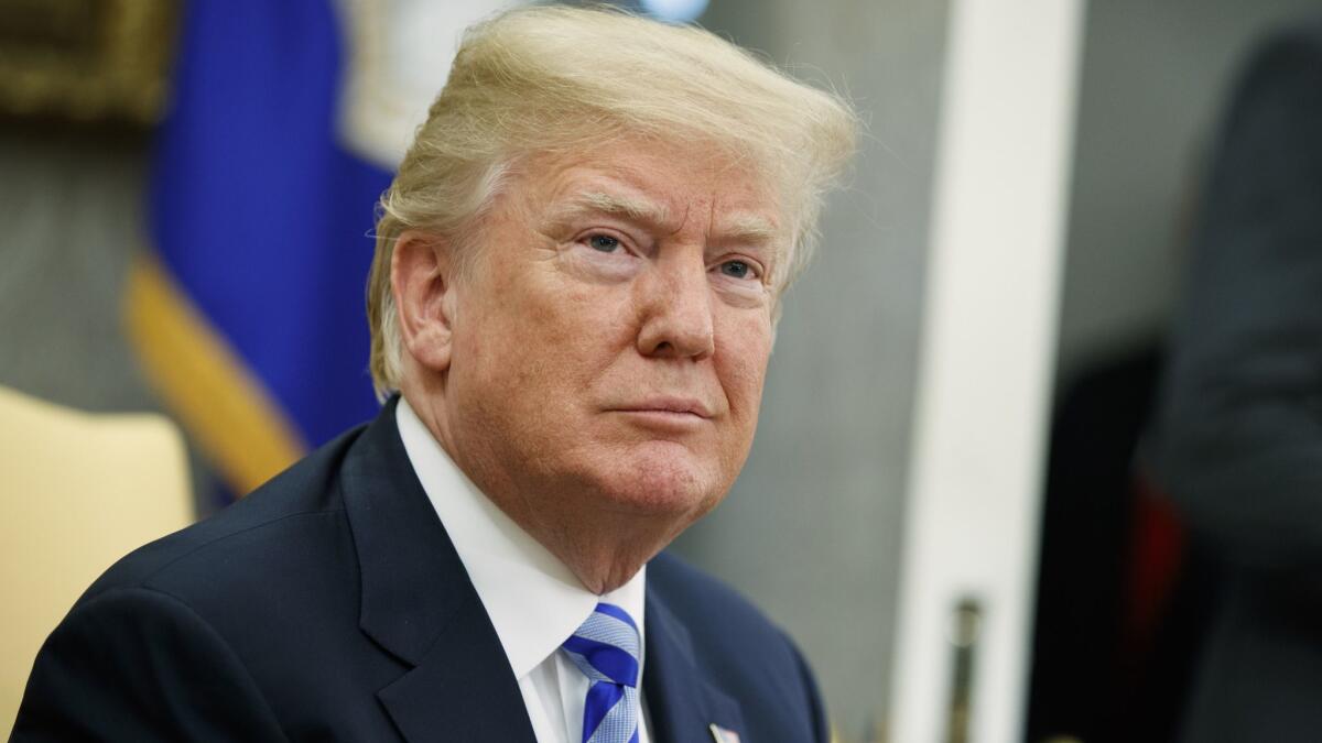 President Trump in the Oval Office on May 16, 2018.