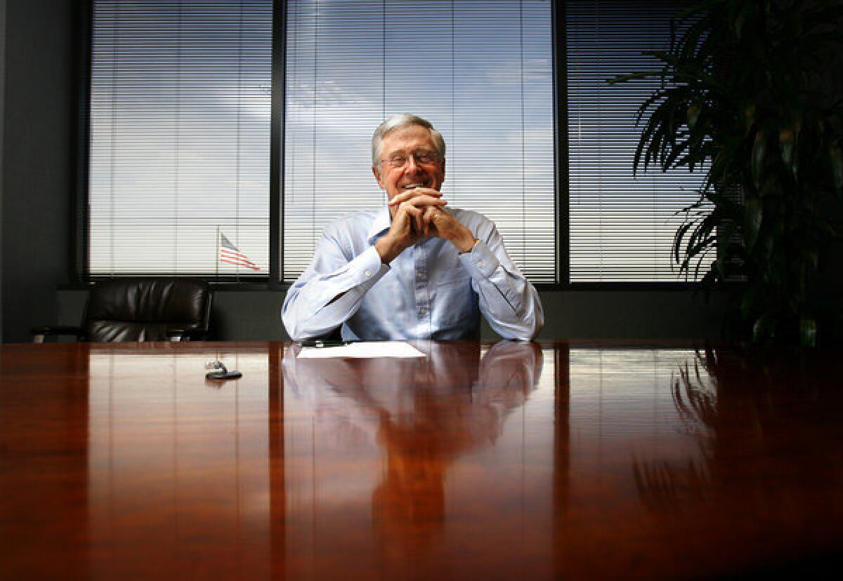 Charles Koch, chairman of the board and chief executive officer of Koch Industries, in his office in Wichita, Kan.