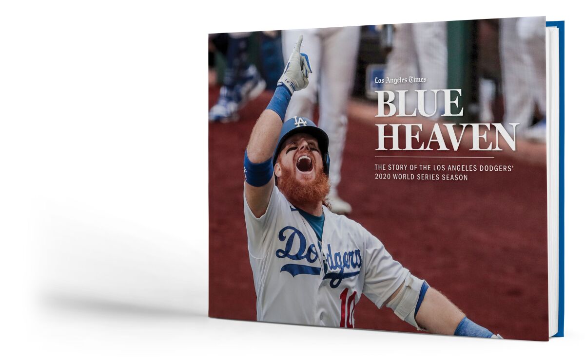 "Blue Heaven," a commemorative book celebrating the Dodgers' championship 2020 season.