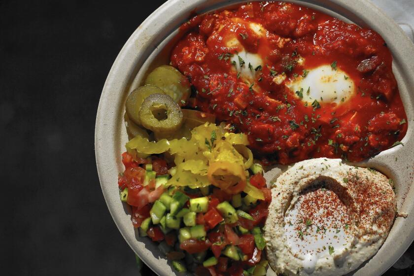 The shakshuka plate at the Holy Grill food truck.