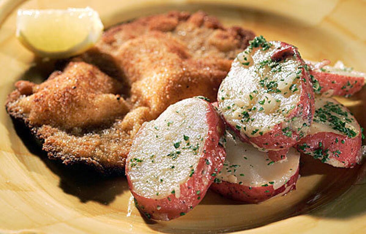 Pork schnitzel with potato salad