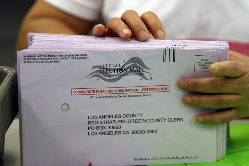 The last day to request a mail ballot for the Nov. 4 general election is Tuesday.