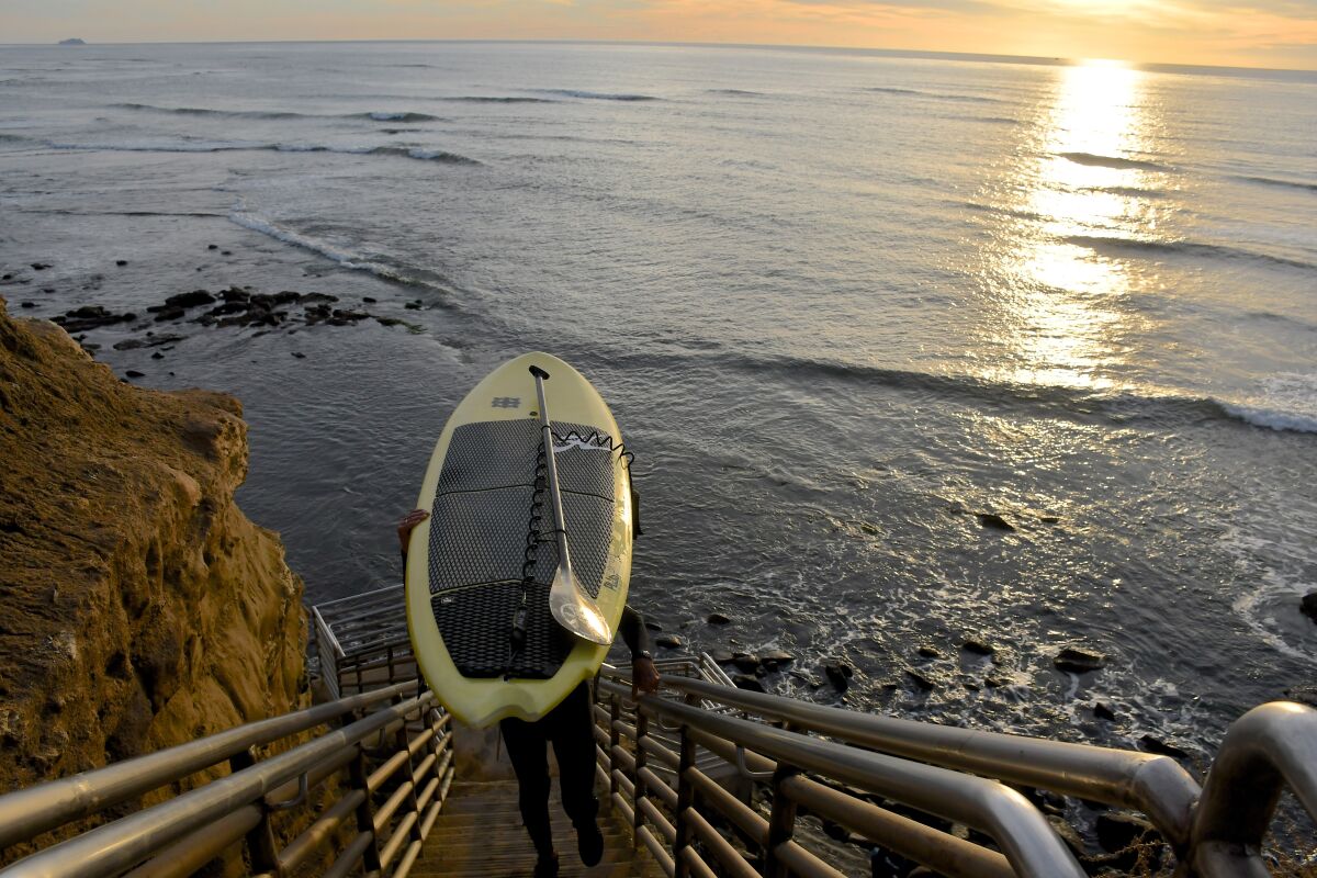Sunset Cliffs, Point Loma, in San Diego, a common California road trip destination.
