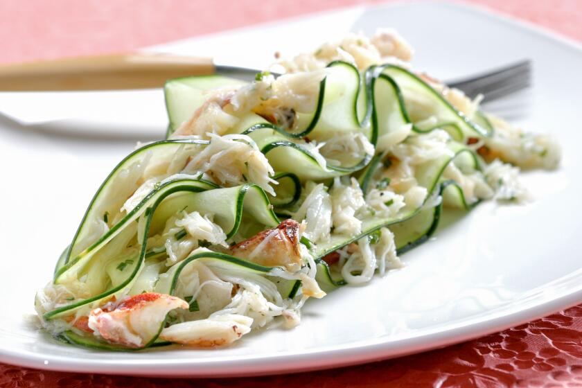 124253.FO.0523.Cucumber--Cucumber ribbon and crab salad.