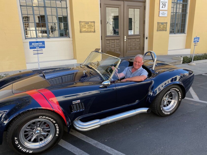 “Ford v Ferrari” sound mixer Paul Massey in a 2017 Ford Shelby Cobra. 