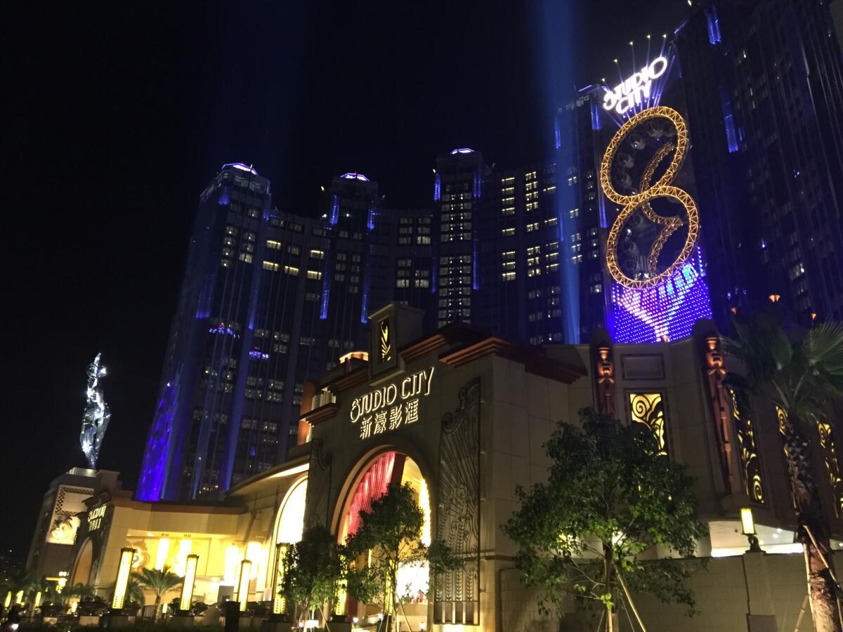The Studio City casino resort in Macau, China.