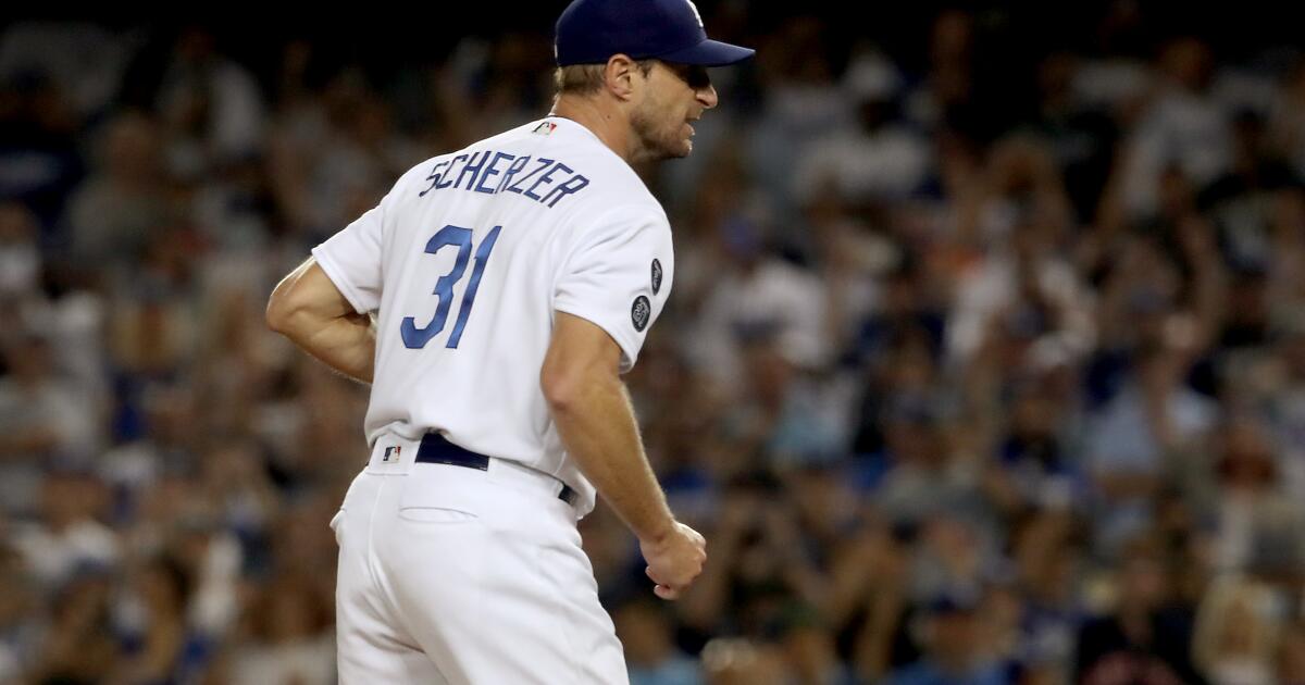 Max Scherzer strikes out 10 and Dodgers defeat Astros 7-5 - Los