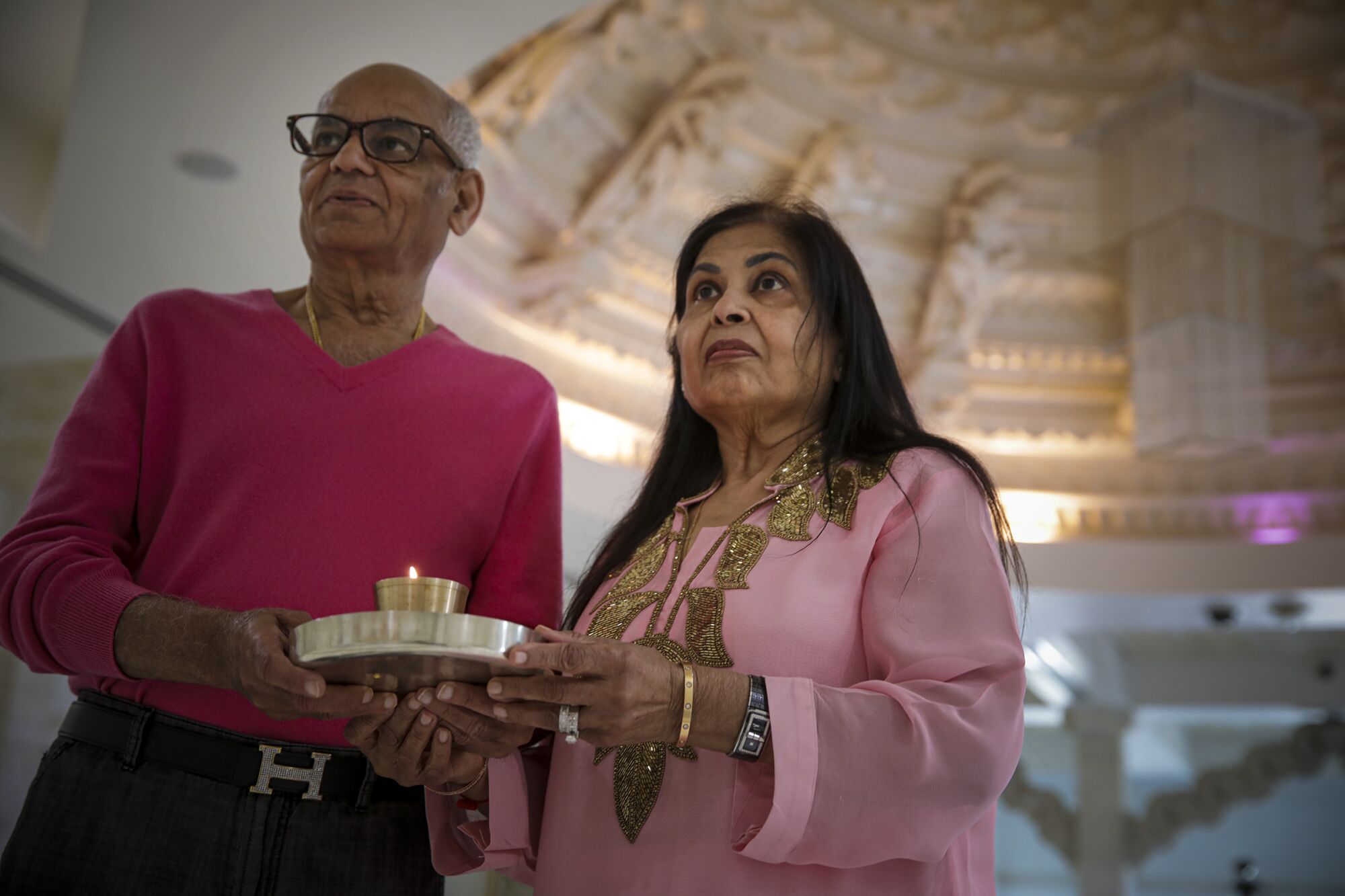 Harshad, left, and Raksha Shah have helped establish Jain studies in higher education.