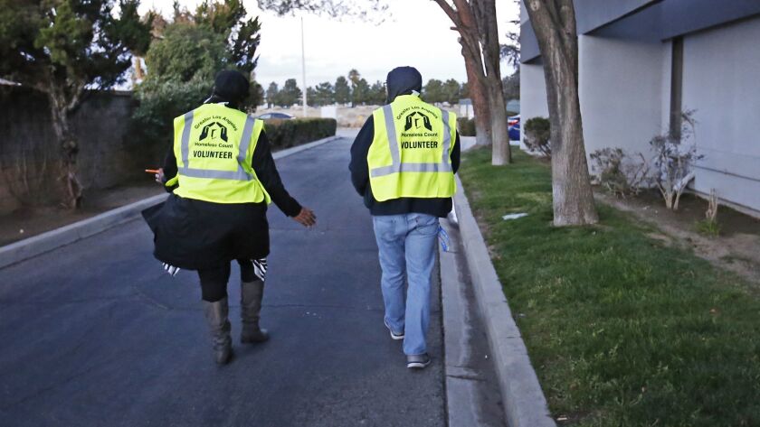 Volunteers from this year's Los Angeles County homeless count.