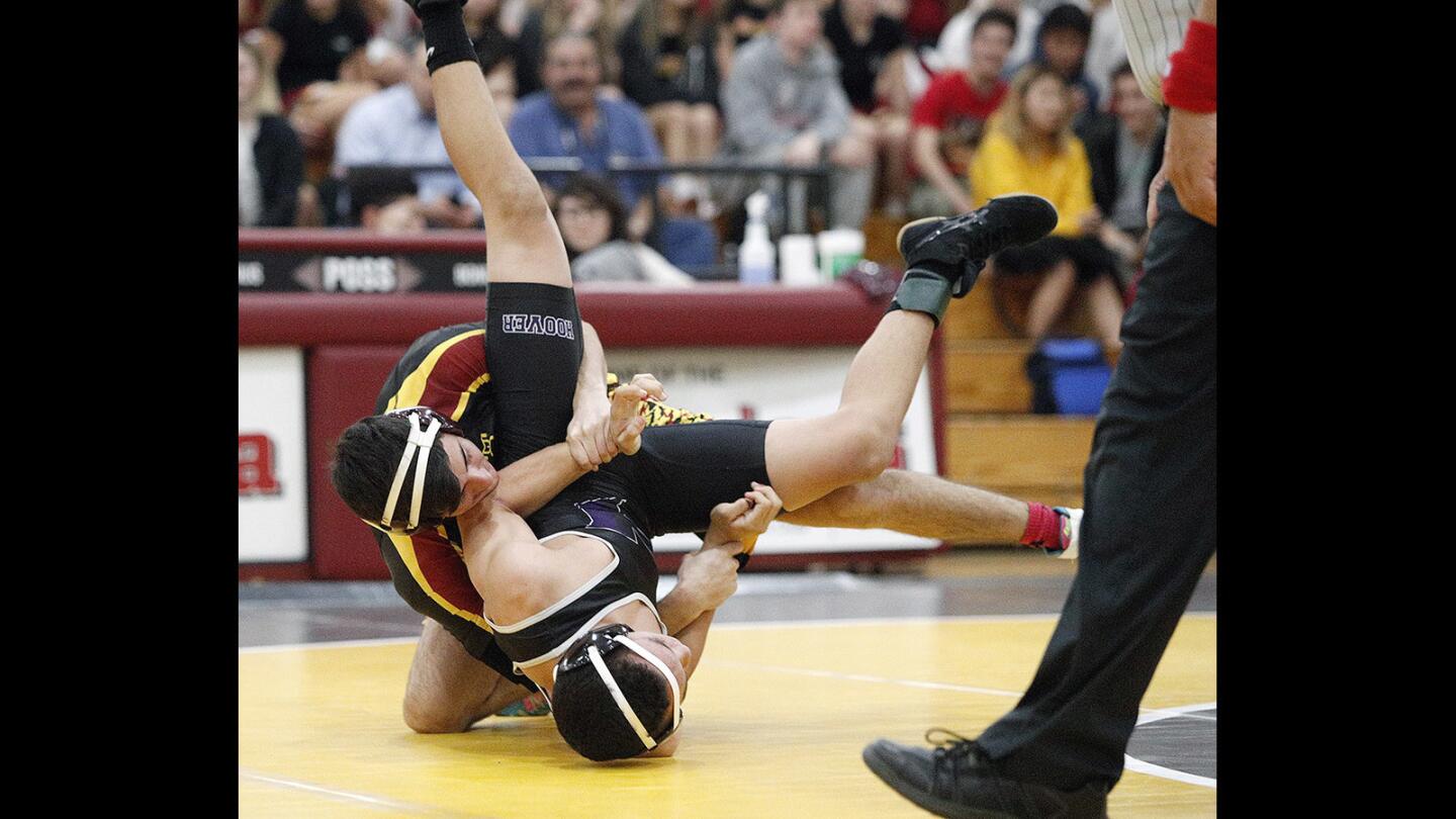 Photo Gallery: La Canada vs. Hoover in rival Rio Hondo League wrestling