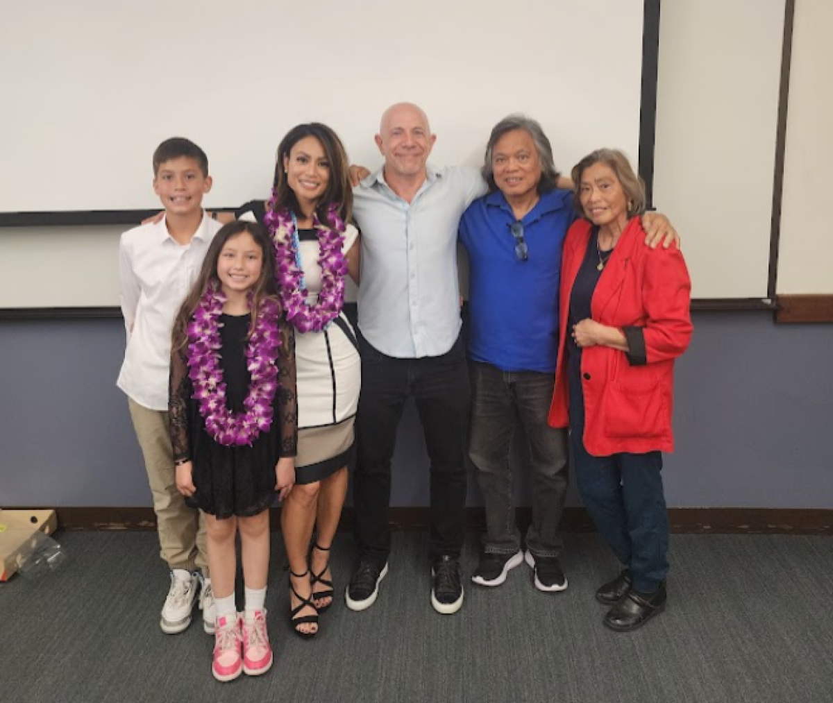 Professor Labio with her family at Southwestern College